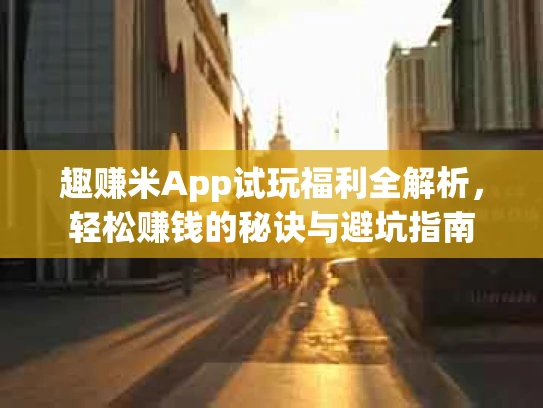 趣赚米App试玩福利全解析，轻松赚钱的秘诀与避坑指南