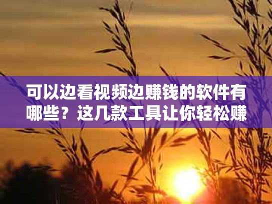可以边看视频边赚钱的软件有哪些？这几款工具让你轻松赚零花钱！
