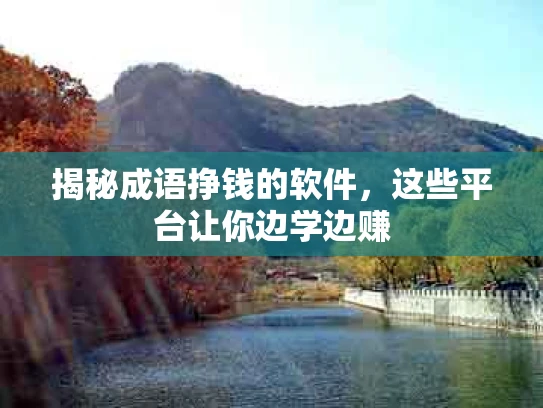 揭秘成语挣钱的软件，这些平台让你边学边赚
