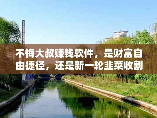 不悔大叔赚钱软件，是财富自由捷径，还是新一轮韭菜收割机？