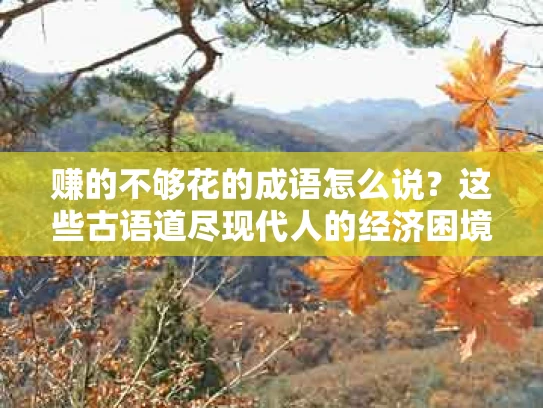 赚的不够花的成语怎么说？这些古语道尽现代人的经济困境