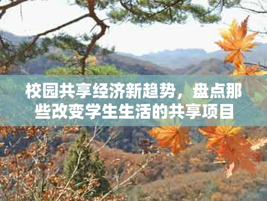 校园共享经济新趋势，盘点那些改变学生生活的共享项目