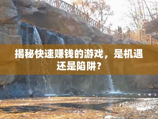 揭秘快速赚钱的游戏，是机遇还是陷阱？
