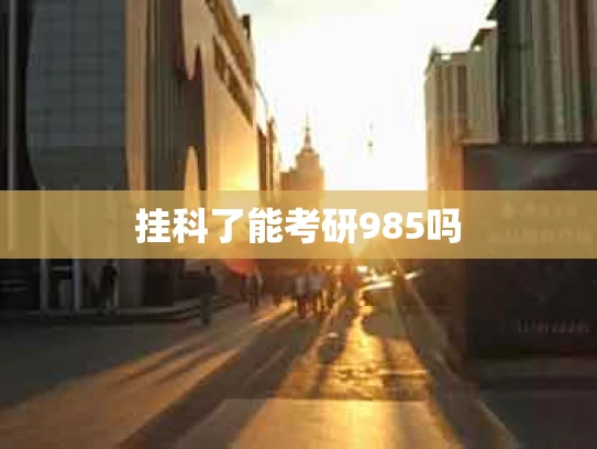 挂科了能考研985吗