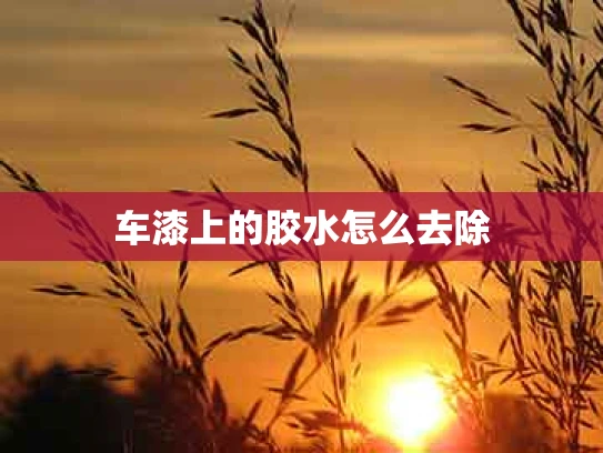 车漆上的胶水怎么去除