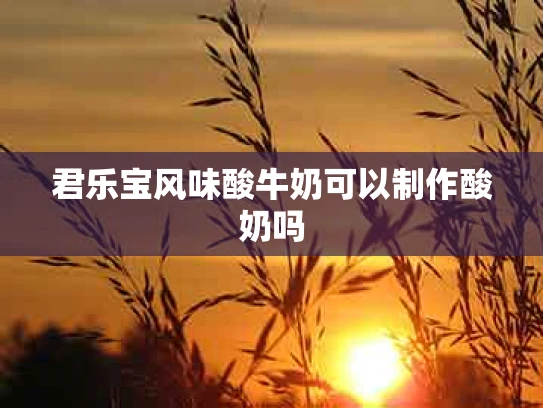 君乐宝风味酸牛奶可以制作酸奶吗