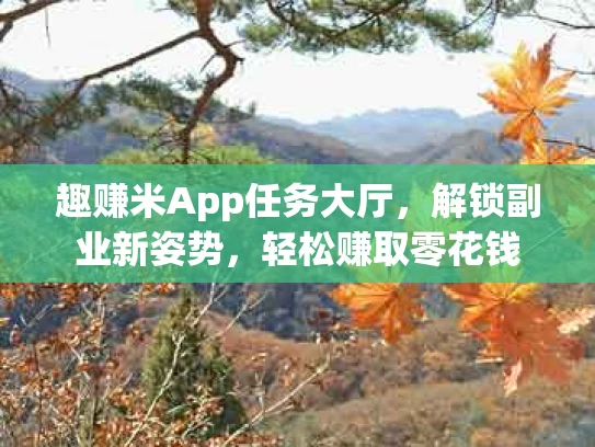 趣赚米App任务大厅，解锁副业新姿势，轻松赚取零花钱