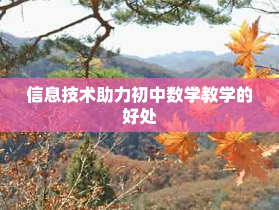 信息技术助力初中数学教学的好处
