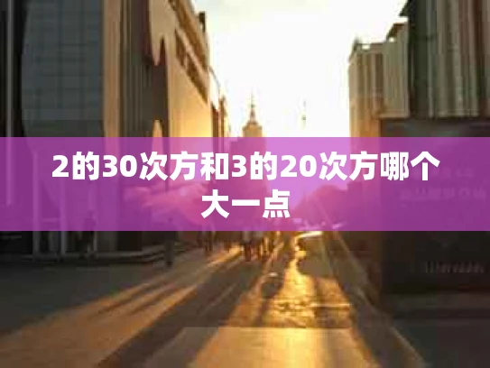2的30次方和3的20次方哪个大一点
