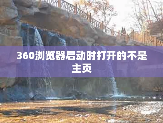 360浏览器启动时打开的不是主页