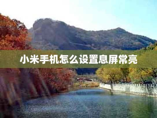小米手机怎么设置息屏常亮