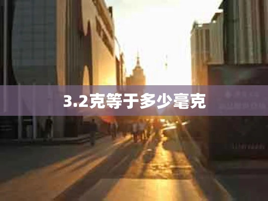 3.2克等于多少毫克