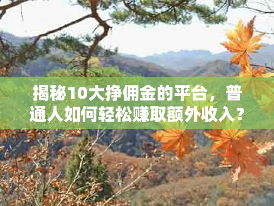 揭秘10大挣佣金的平台，普通人如何轻松赚取额外收入？