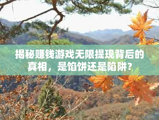 揭秘赚钱游戏无限提现背后的真相，是馅饼还是陷阱？