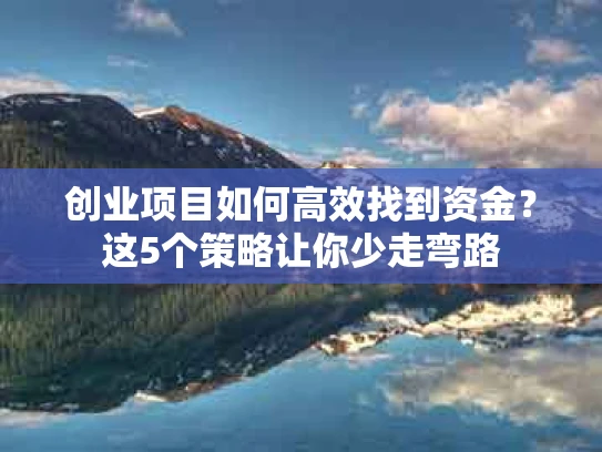 创业项目如何高效找到资金？这5个策略让你少走弯路