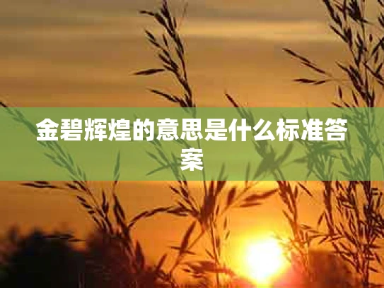 金碧辉煌的意思是什么标准答案
