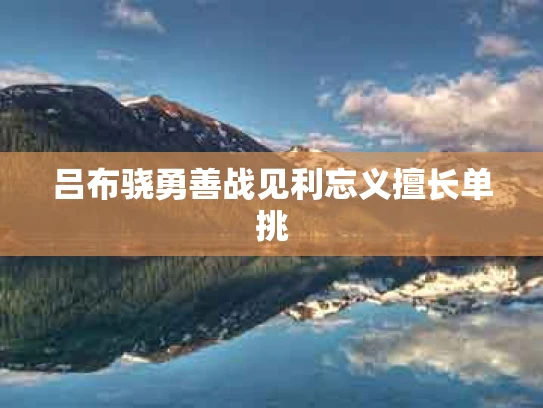 吕布骁勇善战见利忘义擅长单挑