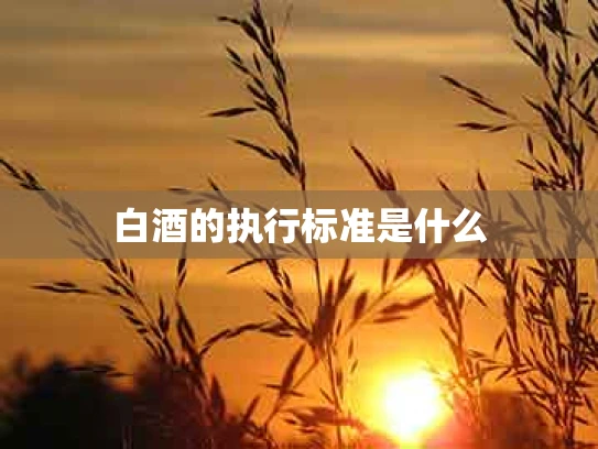 白酒的执行标准是什么