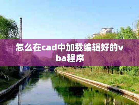 怎么在cad中加载编辑好的vba程序