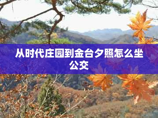 从时代庄园到金台夕照怎么坐公交