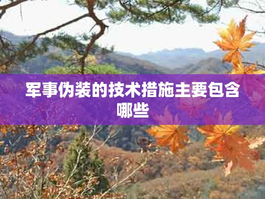 军事伪装的技术措施主要包含哪些