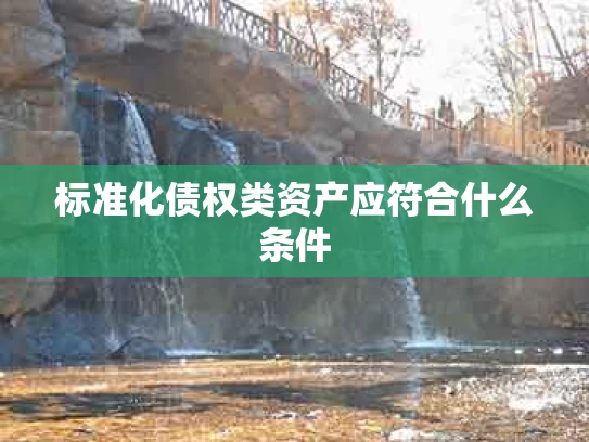 标准化债权类资产应符合什么条件