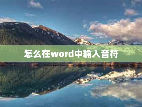 怎么在word中输入音符