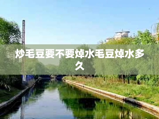 炒毛豆要不要焯水毛豆焯水多久
