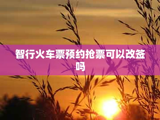 智行火车票预约抢票可以改签吗