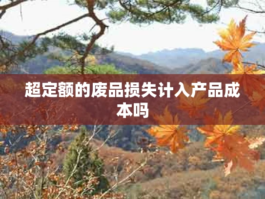 超定额的废品损失计入产品成本吗