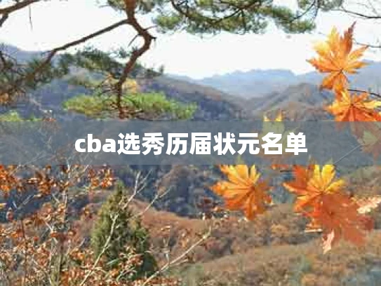 cba选秀历届状元名单