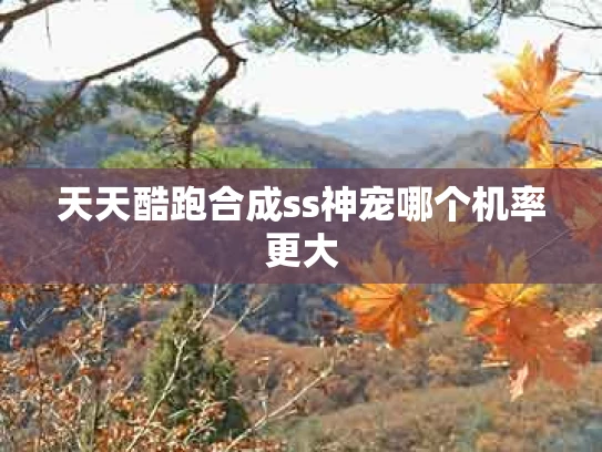 天天酷跑合成ss神宠哪个机率更大