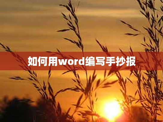 如何用word编写手抄报