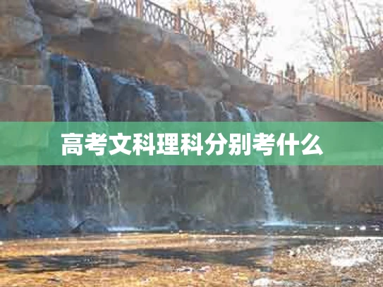 高考文科理科分别考什么
