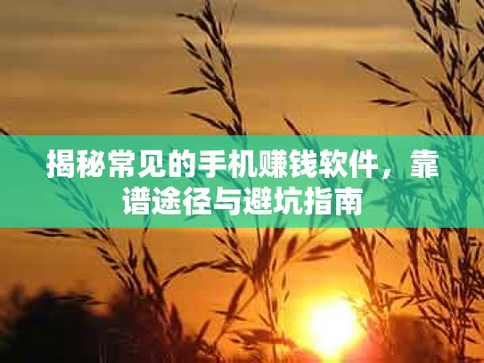 揭秘常见的手机赚钱软件，靠谱途径与避坑指南