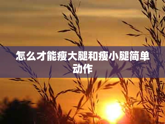 怎么才能瘦大腿和瘦小腿简单动作