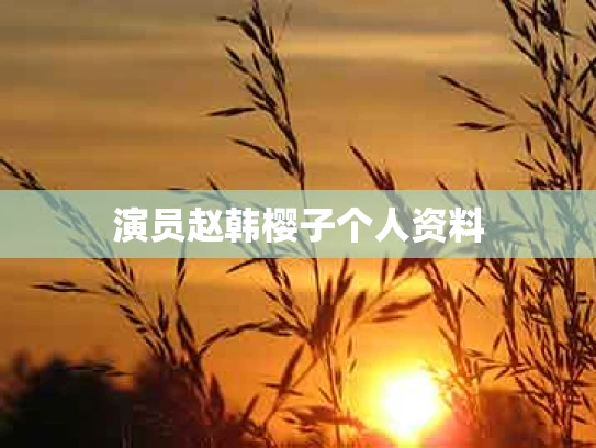 演员赵韩樱子个人资料