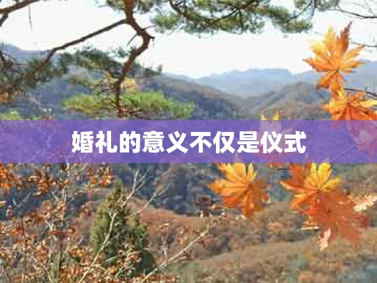 婚礼的意义不仅是仪式
