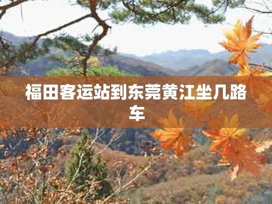 福田客运站到东莞黄江坐几路车