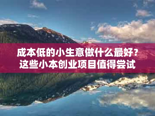 成本低的小生意做什么最好？这些小本创业项目值得尝试