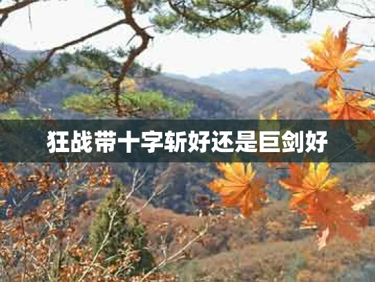 狂战带十字斩好还是巨剑好
