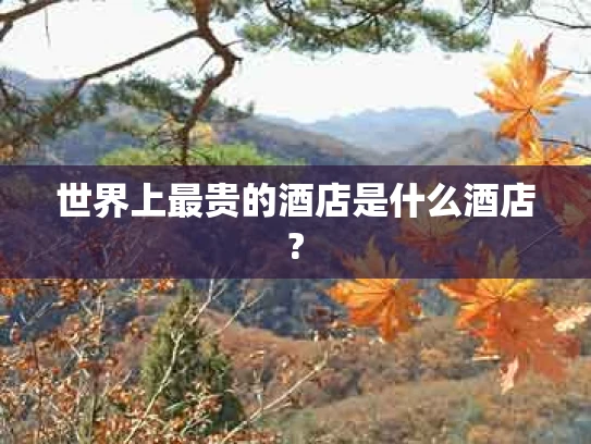 世界上最贵的酒店是什么酒店?