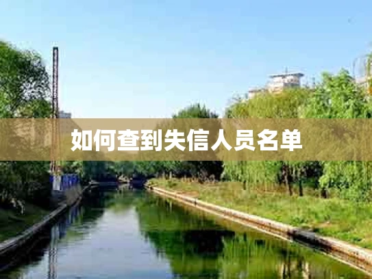 如何查到失信人员名单