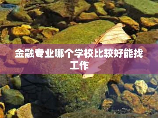 金融专业哪个学校比较好能找工作