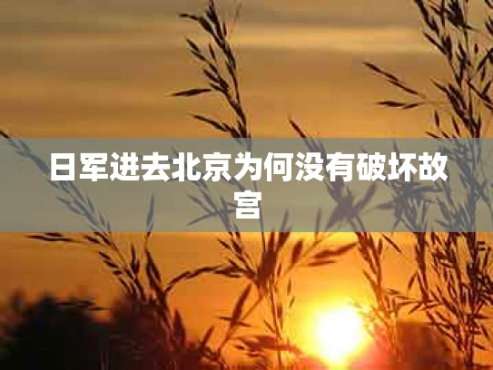 日军进去北京为何没有破坏故宫