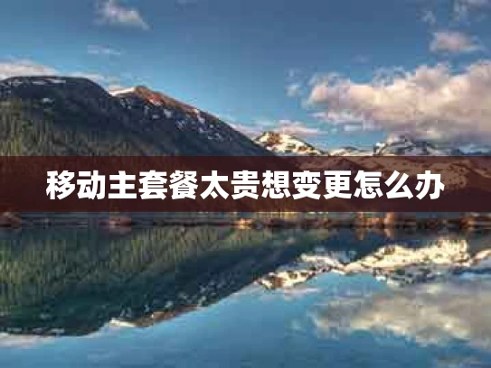 移动主套餐太贵想变更怎么办