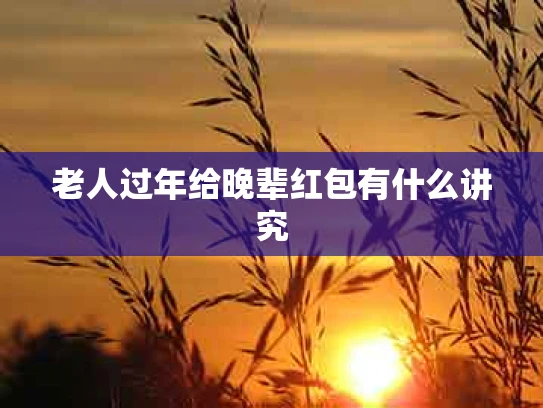 老人过年给晚辈红包有什么讲究