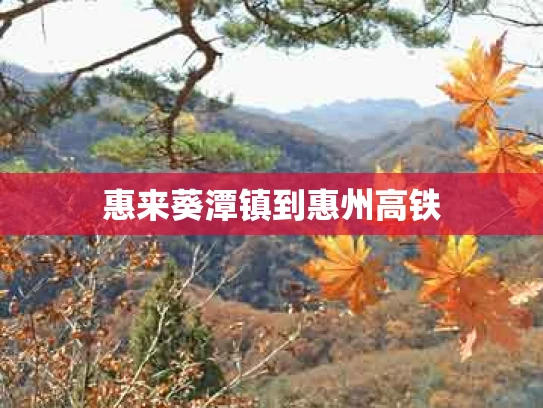 惠来葵潭镇到惠州高铁