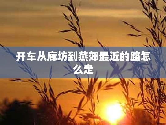 开车从廊坊到燕郊最近的路怎么走