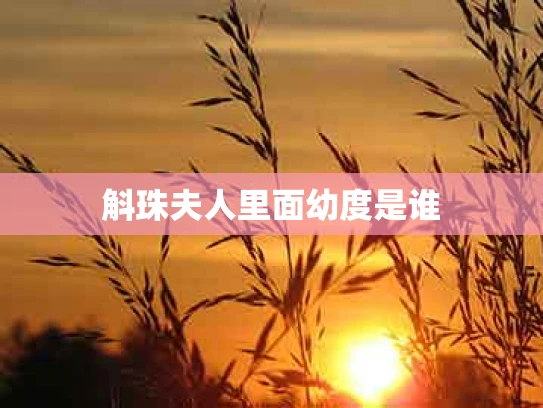 斛珠夫人里面幼度是谁